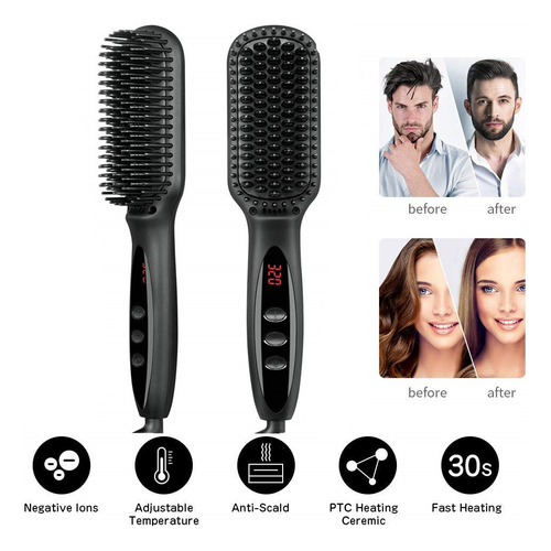 Para Pente De Alisamento De Barba Masculino Feminino Com