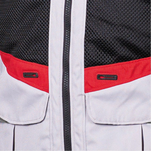 Imagen 3 de 10 de Campera Cordura Macna Furio Negro-gris-rojo