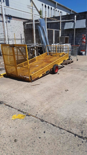 Carreton Trailer De Tiro Minicargadora Miniretro Autoelevado