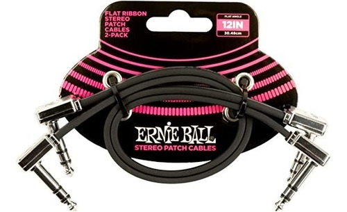 Cable Ernie Ball 12  P06405 X2 Negro 30,48cm