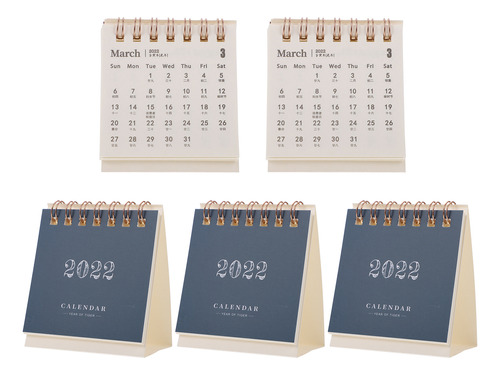 Calendario De Escritorio Mini Pocket Calendars 2022, 5 Unida