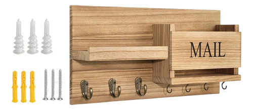 Suporte De Parede De Suporte De Chave Com 6 Ganchos