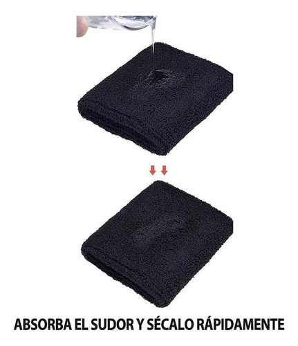 Cx 10 Par Muñequeras Sudor Microfibra Algodon Gym Pulsera