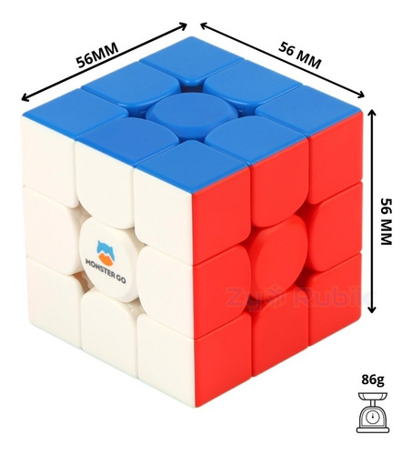 Cubo 3x3 Gan Magnético Monster Go M Color De La Estructura Stickerless