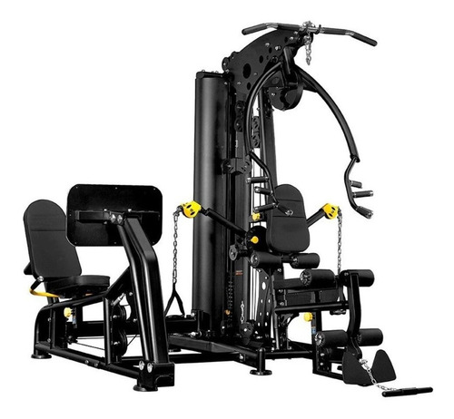 Multigimnasio Bk Gfitness Multigym + Prensa Estructura Negro Tapizado Negro