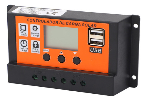 Controlador Regulador De Panel Solar Orange Pwm Auto Adaptin