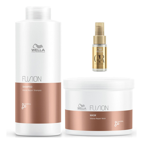 Wella Fusion Shampoo + Máscara + Oil Reflections