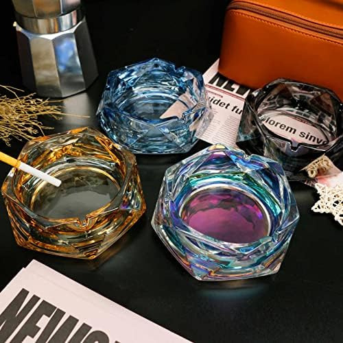 Cenicero Cristal: Ideal Para Cigarrillos Y Mesa Resistente