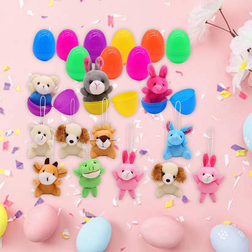 12 Huevos De Pascua Rellenos De Animales En Miniatura