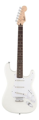 Guitarra eléctrica Squier by Fender Strat with Tremolo stratocaster de álamo arctic white brillante con diapasón de laurel