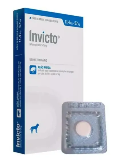 Dechra Invicto Antipulgas Cães 11,4-57kg 6 Comprimidos Resistente Água