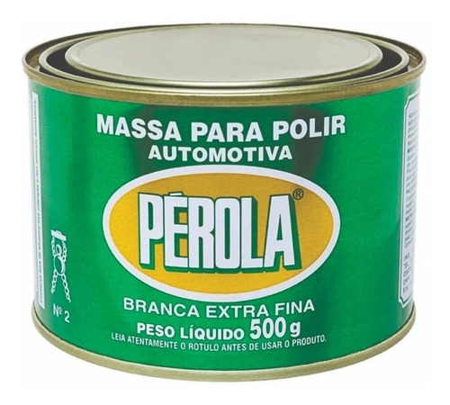 Massa Para Polir Automotiva Perola Branca Extra Fina 500g