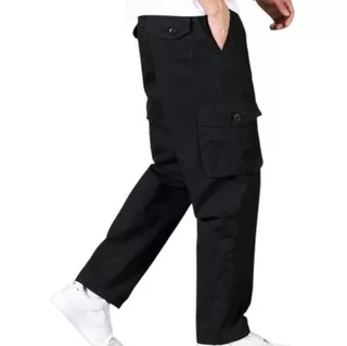 Pantalon Jogger Cargo Multibolsillo Para Hombre