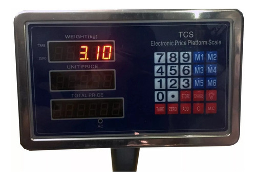 Bascula Balanza Digital Plataforma Indust 300 Kg Recargable