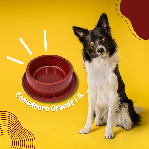 Kit 10 Comedouros Grande 1,1 Litros Cão Grande | Lojão Do Ferro