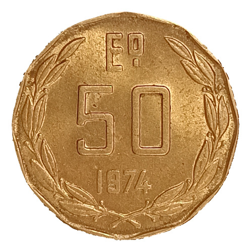 Chile 50 Escudos 1974 Excelente Km 201