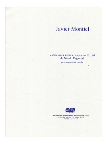 Variaciones Sobre El Capricho No.24 De Nicolo Paganini Para 