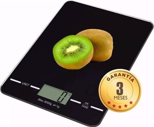 Pesa Balanza Digital Gramera De Cocina Vidrio Slim 5 Kilos