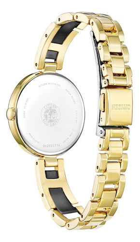 Reloj Citizen Axiom Two-tone Original Mujer Time Square Color de la correa Dorado/Negro Color del fondo Negro