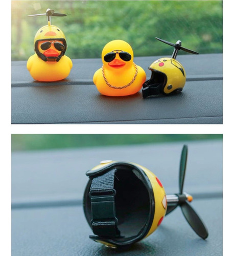 Patito Pato Casco Hélice Coche Decoración Bici Moto 5 P