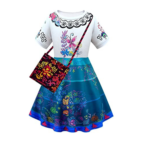 Vestido De Princesa De Niñas Encanto Mirabel Bolso, Di...