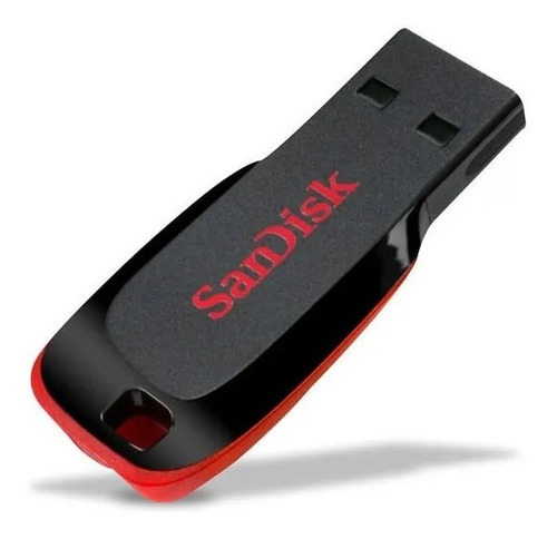 Imagen 1 de 4 de Pendrive Sandisk 32gb Cruzer Blade Usb 2.0 Negro
