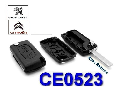 Imagen 3 de 7 de Carcasa Llave Peugeot 207 307 308 407 Ce0523 (ver Fotos)