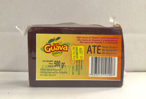 Caja Con 10 Ates De Guayaba Sin Semillas De 500gr Cada Uno