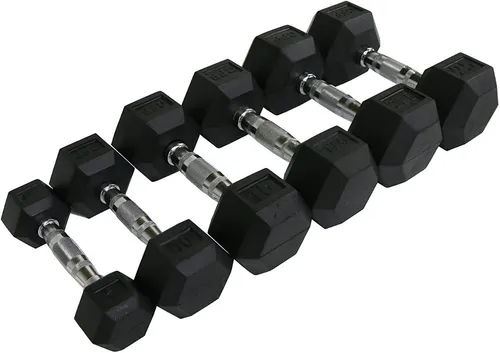 Kit De Pesas Para Hacer Ejercicio Par De Mancuernas Gym 25lb PARDELE 25LB  HEXAGONAL