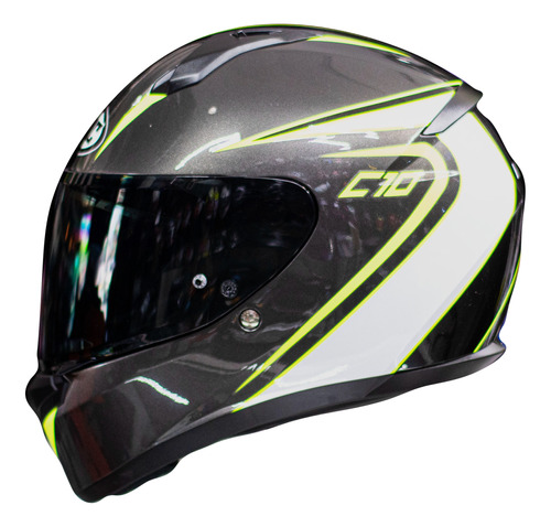 Casco Hjc C10 Santo Mc3h Amarillo Brillo