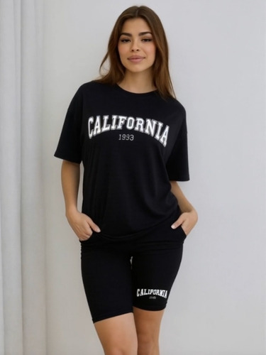 Conjuntos De Camiseta Y Pantalón Corto Para Mujer Casual