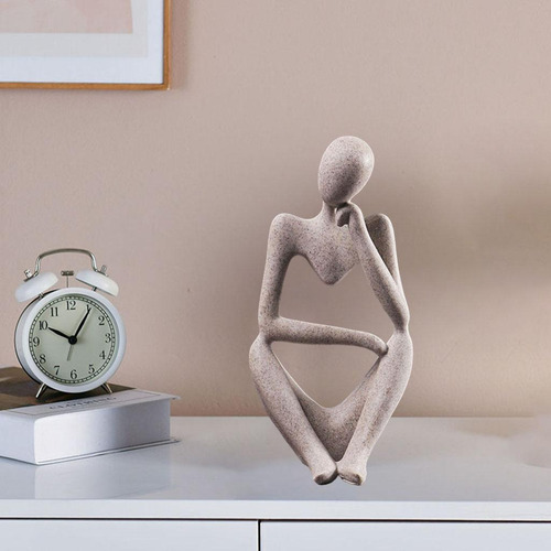 2x Estatuilla De Escultura De Pensador Estatua De Hogar