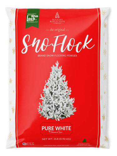 Snoflock - Polvo Decorativo Para Nieve Con Diseo De Copos De