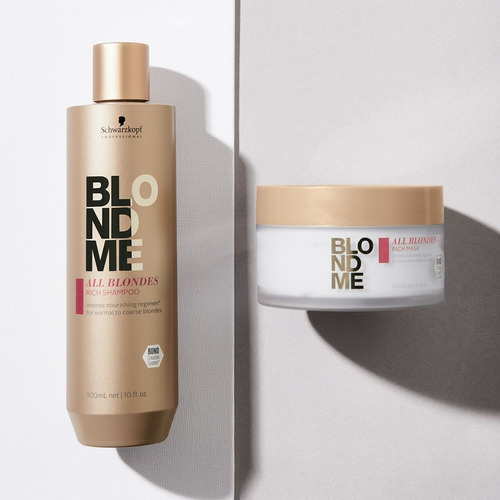 Mascarilla Schwarzkopf 200 Ml Blond Me, Nutricion Intensa y Fortalecimiento, Protector de Calor, Mejora la Manejabilidad y Elasticidad
