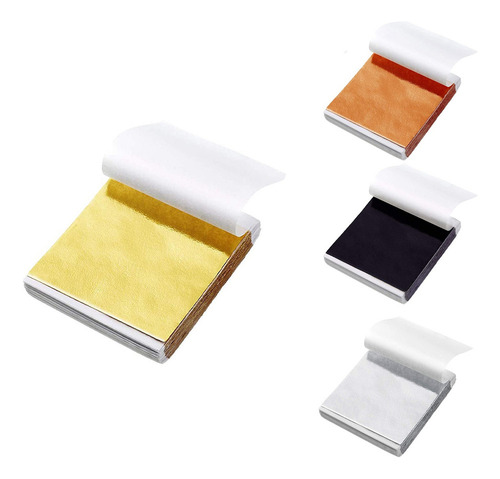 Hojas De Papel De Aluminio De Cobre, Plata Y Oro De Imitació