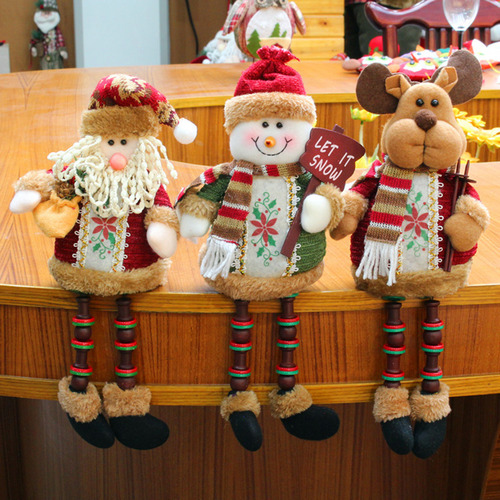 Adornos De Regalo Con Muñeco De Nieve Y Alces De Papá Noel,