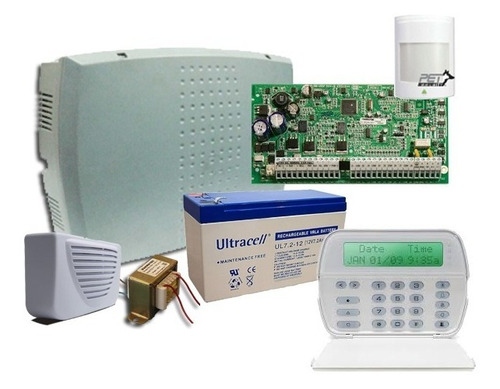 Kit Alarma Domiciliaria Dsc 1832 Con Teclado Lcd,pir,bat