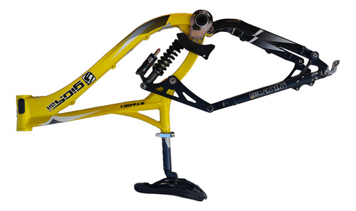 Quadro Gios Stage 1 Downhill Free Ride Com Shock Amarelo