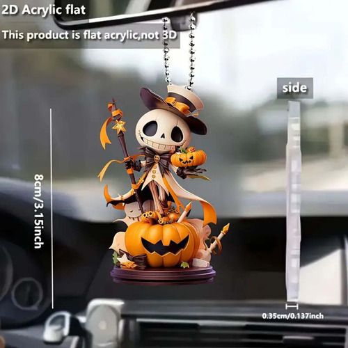 Llavero Con Colgante De Halloween Para Coche Y Espejo Retrov
