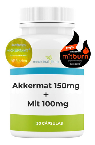 Akkermat 150mg + Mit 100mg 30 Cáps - C Selo De Autenticidade Sabor Sem Sabor