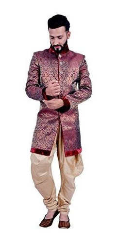Maroon And Gold Indian Festival Indo-western Formal Wedding 