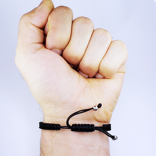 Paquete 3 Pulseras Demoniacas Acero Inoxidable Silicón Pq03 Negro 1 Cm 20 Cm
