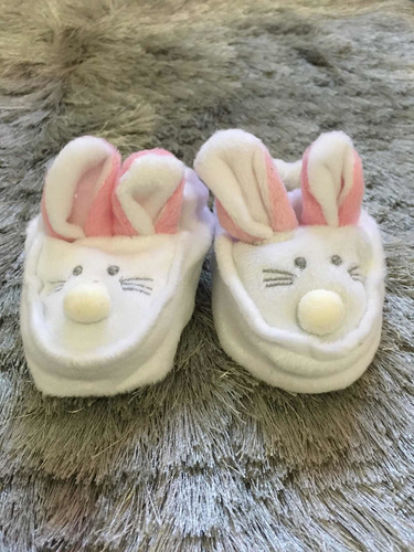 Zapatos Escarpines Con Sonajero De Conejo Para Bebés