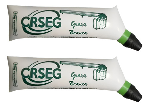 Kit 02 Graxas Branca Para Portões Automáticos 80g Bisnaga