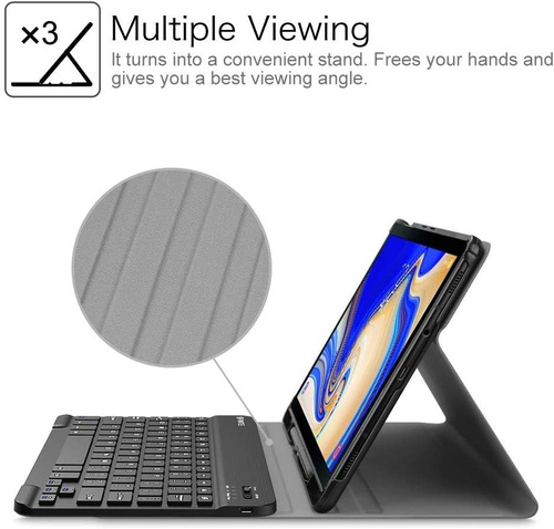 Imagen 5 de 9 de Case Con Teclado Galaxy Tab S4 T830 T835 10.5 2018 Bluetooth