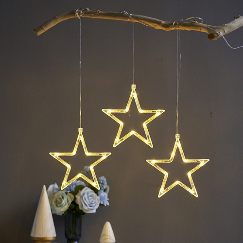 Lanternas Decorativas Com Luzes De Estrela Para Janela