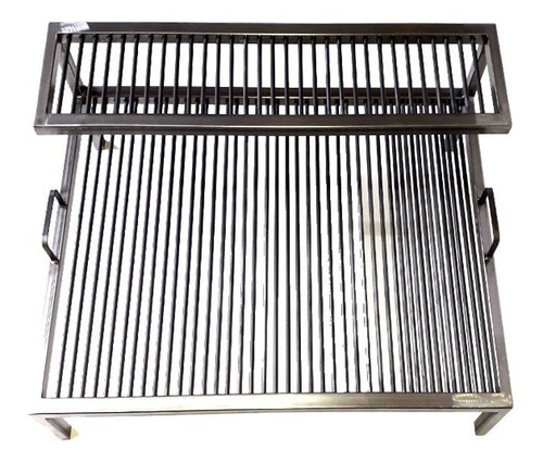 Parrilla Hierro Redondo 10mm Flotante Fija Doble 80x50