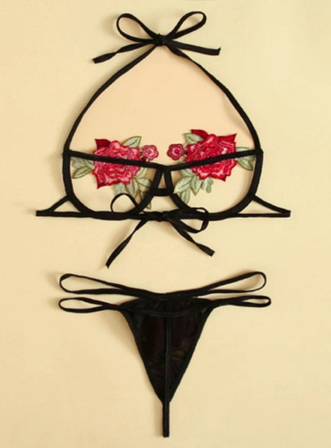 Sexy Mini Bikini De Flores Rosas