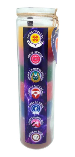 Vela De Los 7 Poderes Esoterica Aromatica Espiritual 1semana