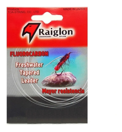 Leader Mosca Raiglon Fluorocarbon Freshwater Fly Pesca